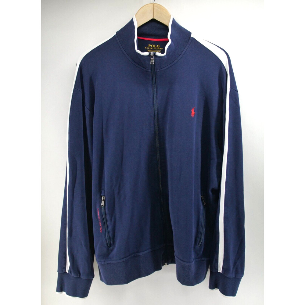 Polo Ralph Lauren Track Jacket‎ Men's XL Blue Navy Performance